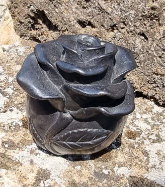 Mini-urn Roos brons zwart